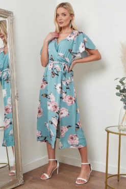 Lilura London Angel Sleeves Midi Wrap Dress In Green Floral 8 Lilura London Angel Sleeves Midi Wrap Dress In Green Floral -Liquosmi Store 0Jvtw9ku 15697