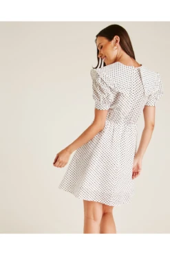 Dusty Pink Polka Dot Collar Mini Dress -Liquosmi Store 0P8soH7e 12033