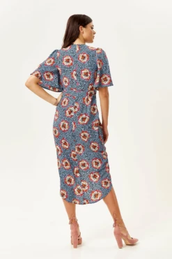 Liquorish Divine Grace Midi Wrap Dress Floral Leopard Print 8 Liquorish Divine Grace Midi Wrap Dress Floral Leopard Print -Liquosmi Store 1015hzGv 8697