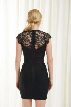 Double Second Black Lace Bandage Dress -Liquosmi Store 19rfSMCb 11897