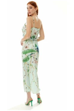 Liquorish Bird Print Cami Maxi Dress In Mint Green -Liquosmi Store 299PVCtQ 10673