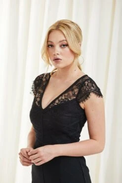 Double Second Black Lace Bandage Dress -Liquosmi Store 2OSXTtyc 11897