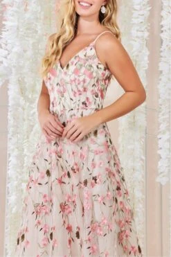 Goddiva Sleeveless Floral Mesh Maxi Dress - Ivory 8 Goddiva Sleeveless Floral Mesh Maxi Dress - Ivory -Liquosmi Store 2Xm4fCFw 14675