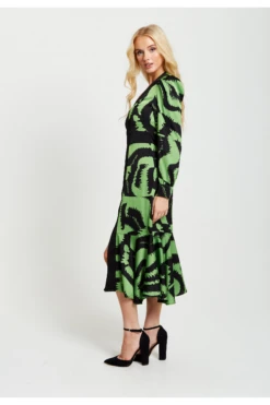 Liquorish Zebra Print Midi Dress With Front Slit -Liquosmi Store 3bIgVpnz 13813