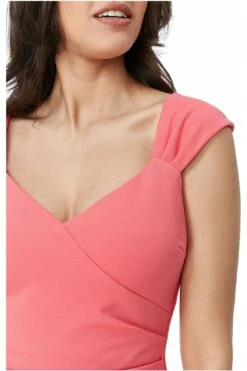 Goddiva High Low Frill Hem Maxi Dress - Coral -Liquosmi Store 3oOii5gg 11388