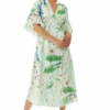 Liquorish Bird Print Maxi Wrap Dress In Mint Green