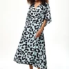 Liquorish Animal Print Maxi Wrap Dress