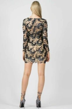 Aftershock London Sequin Long Sleeve Bodycon Dress -Liquosmi Store B7hP2upc 7483