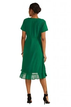 Yumi Green Frill Wrap Dress -Liquosmi Store CD6Y53Xs 14882