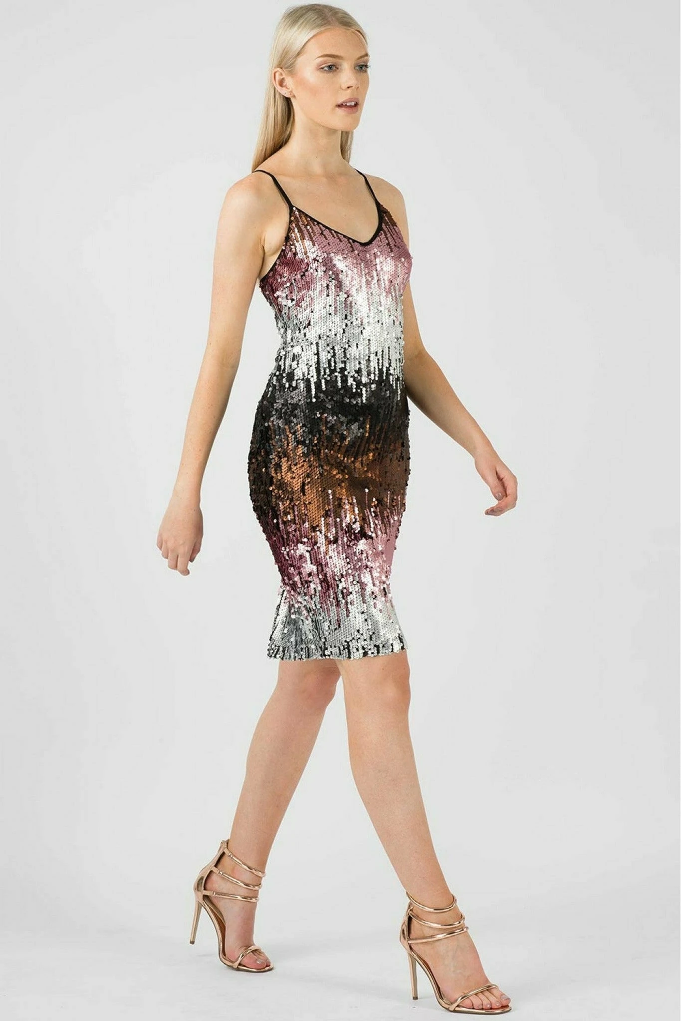 Aftershock London Ombre Sequin Midi Dress 5 Aftershock London Ombre Sequin Midi Dress - Image 5