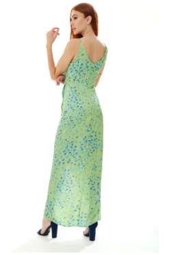 Liquorish Animal Print Maxi Wrap Dress In Mint And Blue -Liquosmi Store FeDNYr6k 10778