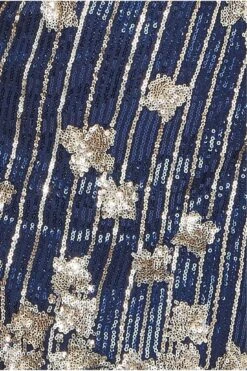 Goddiva Sequin And Feather Open Back Mini - Navy -Liquosmi Store HgdgXu57 14458