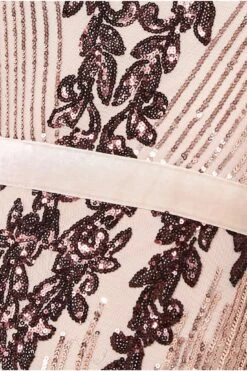 Goddiva Long Sleeve Sequin Party Midi Dress - Champagne 7 Goddiva Long Sleeve Sequin Party Midi Dress - Champagne -Liquosmi Store LUM42o5e 13100