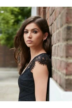 Double Second Black Lace Bandage Dress -Liquosmi Store MRl37HKp 11897