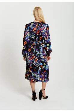 Liquorish Speckle Floral Print Midi Dress -Liquosmi Store MmEqjfyh 12866