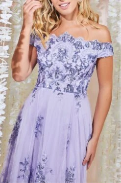Goddiva Bardot Sequin & Lace High Low Midi - Lilac 6 Goddiva Bardot Sequin & Lace High Low Midi - Lilac -Liquosmi Store RZvSrtHu 14627