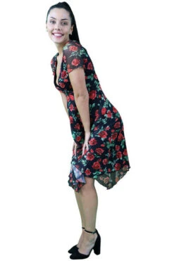Signage Red Flower Print Wrap Dress 5 Signage Red Flower Print Wrap Dress -Liquosmi Store RkSNfkoF 13751