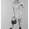 Signage Grey Short Sleeve Dress