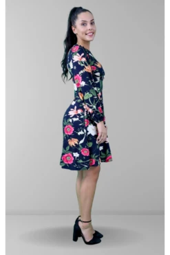 Signage Red Floral Print Skater Midi Dress -Liquosmi Store TKuoKbsO 13766