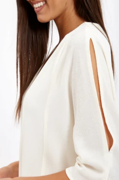 Liquorish Divine White Relaxed Fit Midi Dress With Pockets -Liquosmi Store VafJYrgp 8333