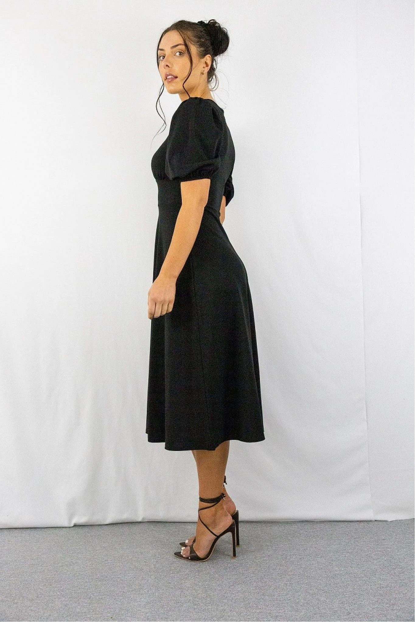 Signage Black Round Neck Mini Dress 4 Signage Black Round Neck Mini Dress - Image 4