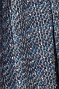 Goddiva Long Sleeve Midi Shirred Waistband - Check Print -Liquosmi Store Vt8V914G 12219