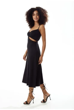 Liquorish Black Cami Dress With Cut Out Details -Liquosmi Store Xq90pGhn 15551