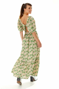 Liquorish Green Floral Maxi Dress With Cut Out Back 8 Liquorish Green Floral Maxi Dress With Cut Out Back -Liquosmi Store a1QRR4Ti 10805