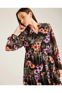 Dusty Pink Hawaii Print Smock Dress | Purple -Liquosmi Store ajCP6Chl 12052