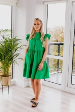 Setsofran London Green Poplin Dress