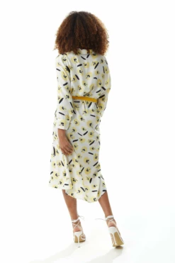 Liquorish Yellow Floral Midi Shirt Dress In White With Belt 9 Liquorish Yellow Floral Midi Shirt Dress In White With Belt -Liquosmi Store bhYtz21H 10425