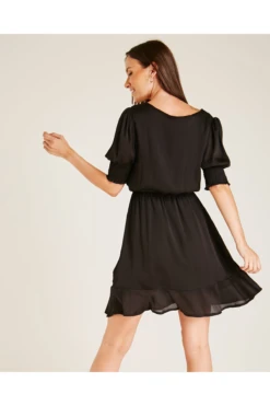 Dusty Pink Flared Hem Wrapped Dress -Liquosmi Store bp7LrTuc 12041