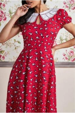 Goddiva Printed Midi With Front Split - Red -Liquosmi Store bqG8ty6L 7913