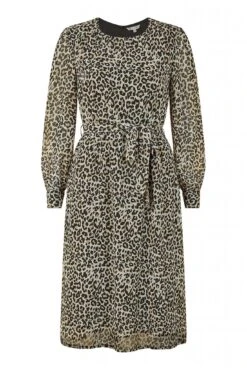 Yumi Black Leopard Long Sleeve Skater Dress -Liquosmi Store cPp8JVoq 14805