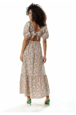 Liquorish Red Floral Maxi Dress With Cut Out Back -Liquosmi Store dXZnU4Tk 10080