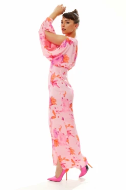 Liquorish Floral Print Maxi Dress In Pink With Sleeve Slits -Liquosmi Store ftbGL3y9 10688