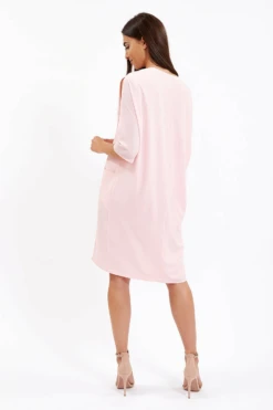 Liquorish Pink Relaxed Fit Midi Dress With Pockets 8 Liquorish Pink Relaxed Fit Midi Dress With Pockets -Liquosmi Store gFdDrPQi 8324