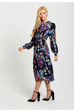 Liquorish Speckle Floral Print Midi Dress -Liquosmi Store hBpFBkTu 12866