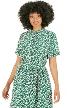 Yumi Green Ditsy Print Shirt Collar Dress -Liquosmi Store hYy2SIqi 13950
