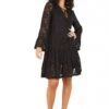 Mela London Black Lace Smock Dress