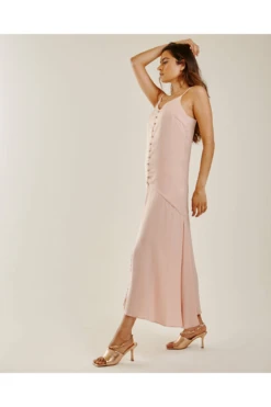 Dusty Pink Silky Slip On Dress 7 Dusty Pink Silky Slip On Dress -Liquosmi Store kij7KnKY 11572