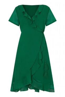 Yumi Green Frill Wrap Dress -Liquosmi Store l8Hn6pI5 14882