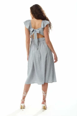 Liquorish Cut Out Back Midi Dress In Blue And Cream Gingham 8 Liquorish Cut Out Back Midi Dress In Blue And Cream Gingham -Liquosmi Store mjCcylnE 10075