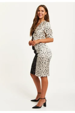 Liquorish Mono Heart Print Knot Front Midi Dress 13 Liquorish Mono Heart Print Knot Front Midi Dress -Liquosmi Store ojsCvgmY 15387