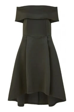 Mela London Black Bardot Dipped Hem Dress -Liquosmi Store qCu132tv 14758