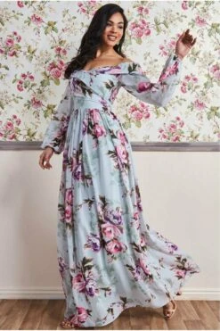 Goddiva Drop Shoulder Wrap Maxi Dress - Sage Green 8 Goddiva Drop Shoulder Wrap Maxi Dress - Sage Green -Liquosmi Store qJjBykCs 11094