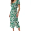 Liquorish Floral Print Midi Dress Wit Cut Out Back