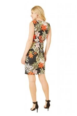 Mela London Black Leaf Print Jersey Pocket Dress -Liquosmi Store rDn0BRgS 14775