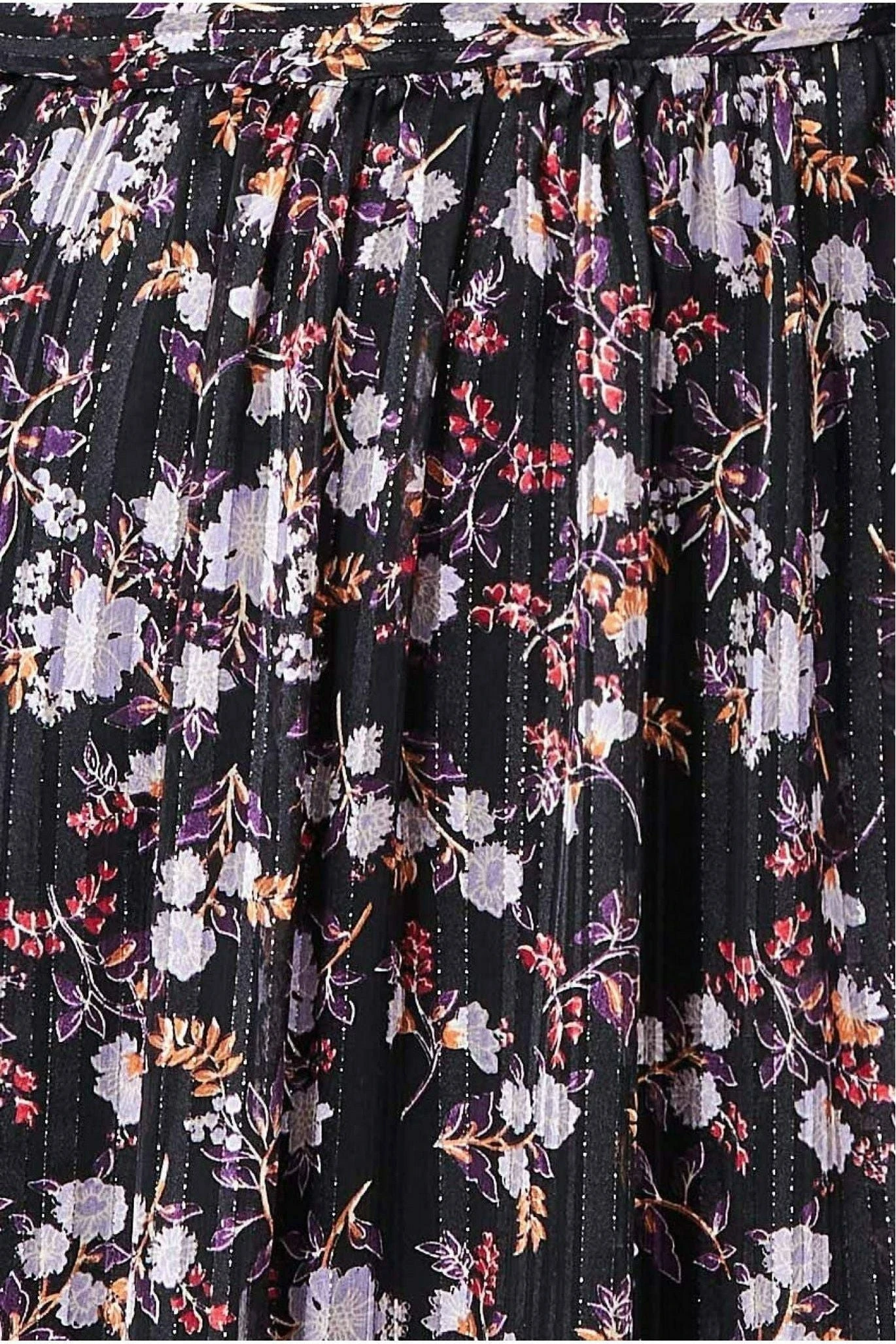 Goddiva Front Split Floral Maxi - Navy Floral 4 Goddiva Front Split Floral Maxi - Navy Floral - Image 4