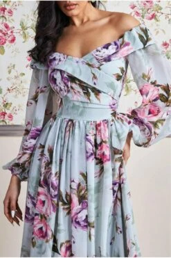 Goddiva Drop Shoulder Wrap Maxi Dress - Sage Green 9 Goddiva Drop Shoulder Wrap Maxi Dress - Sage Green -Liquosmi Store sU1gGwSs 11094